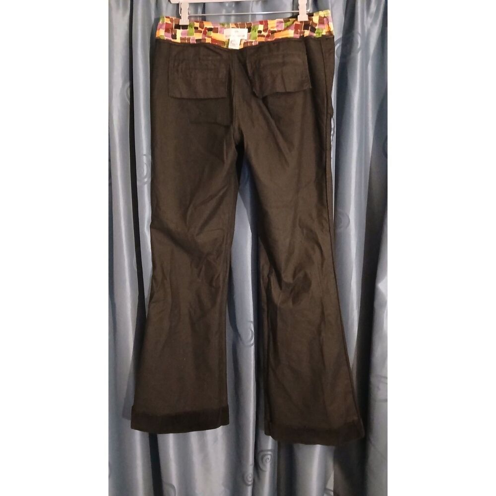 Vintage 'Andrea Becker' Black Velvet Bell Bottom Stretch Trousers - Picture 4 of 7